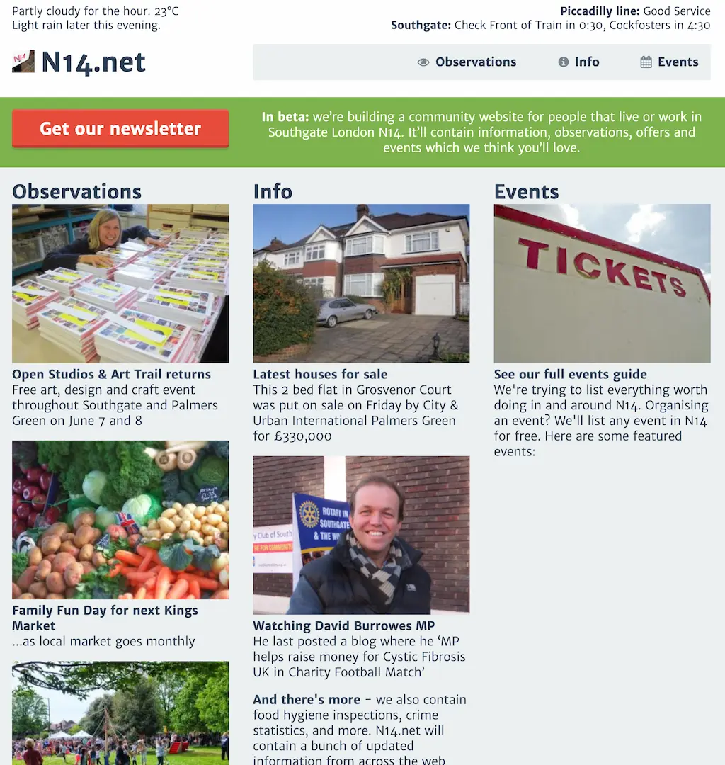 N14.net front page