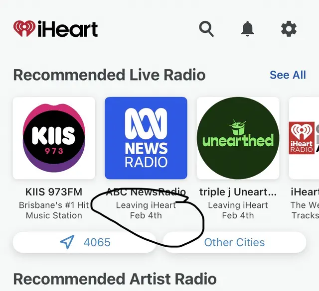 The iHeart app