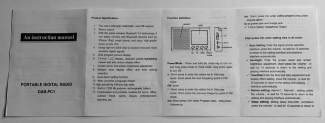Instruction manual 1