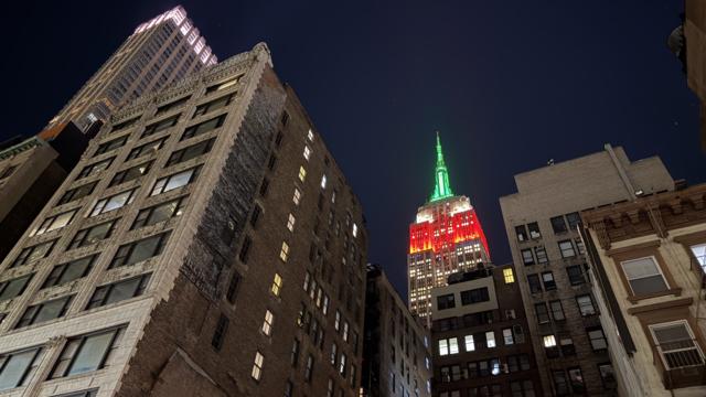 The Empire State Building, in colour