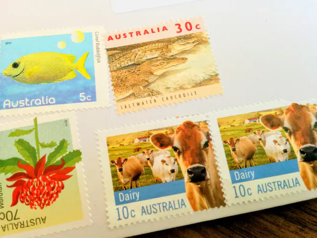 Some colourful Australian stamps