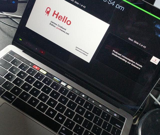 Back in happier times, my MacBook Pro with touchbar