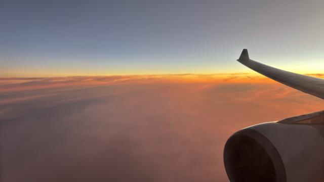 Sunrise from the plane