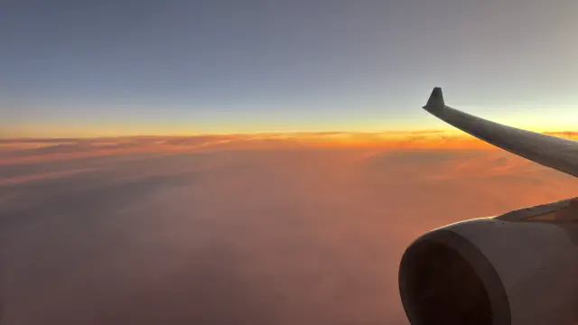 Sunrise from the plane