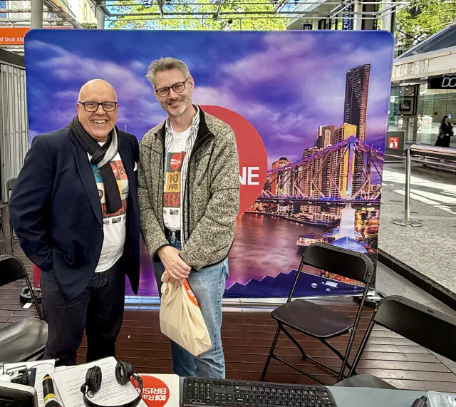 ABC Radio Brisbane's Steve Austin (left) and me