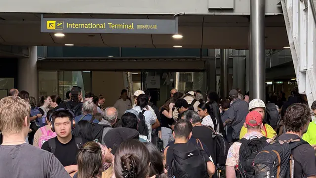 Chaos outside Brisbane Airport