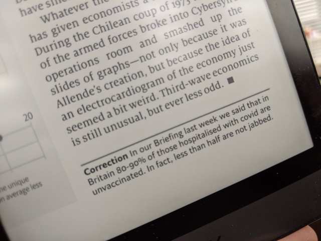 A closeup of a magazine