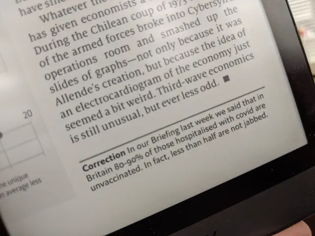 A closeup of a magazine