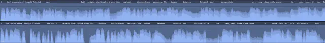 Video on the top, audio on the bottom