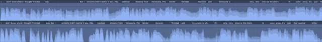 Video on the top, audio on the bottom