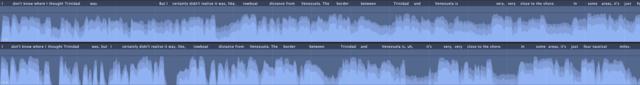 Video on the top, audio on the bottom