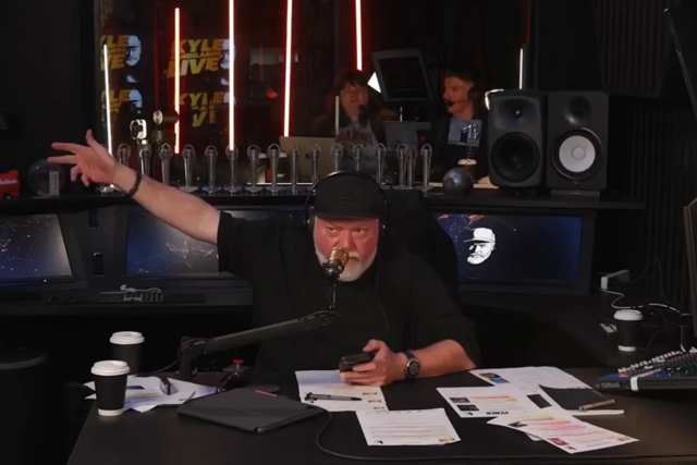 Kyle broadcasting on his new app