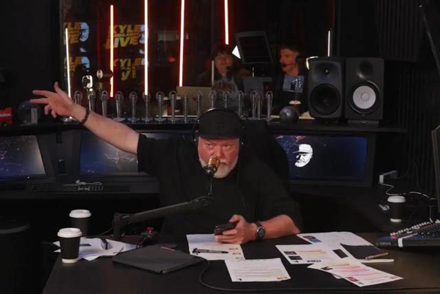 Kyle broadcasting on his new app