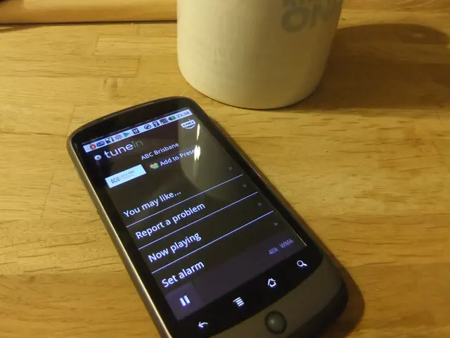 Listening to Tunein on a Google Nexus One in 2011, in London