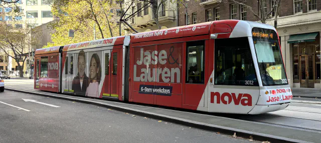 A tram in Melbourne