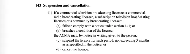 Suspension and cancellation