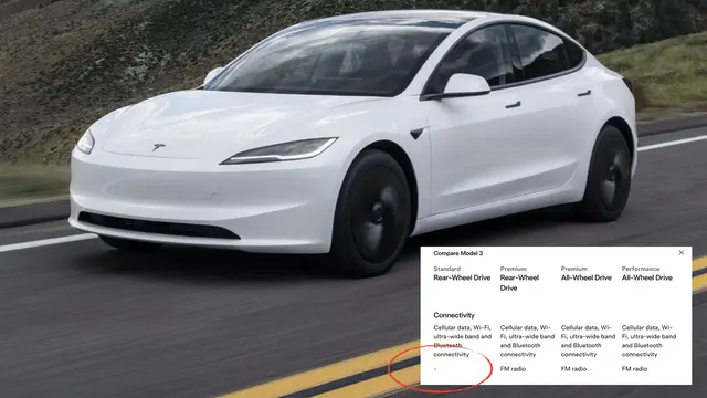 Tesla's new Model 3 with no radio